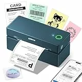 POLONO DHL Etikettendrucker Bluetooth, 4x6 Thermodrucker Versandetiketten Drucker, Ettikettendrucķer Label Printer Kompatibel mit Amazon, Ebay, Shopify, Etsy, USPS, iOS, Android, Windows, Mac (Blau)
