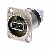 Neutrik NAUSB-W Reversibler USB-Adapter (Typ A und B), Nickel D-Gehäuse