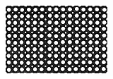 andiamo Fußmatte aus Weichkautschuk - Fußabtreter Hauseingang - Gummimatte im Außenbereich - pflegeleicht, wetterfest und zuschneidbar - Fallschutzmatten Outdoor - Schmutzfangmatte 40 x 60 cm Schwarz