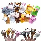 12 Stück Fingerpuppen Für Kinder, Mini Plüsch Tier Fingerpuppen Set Für Eltern-Kind Interaktion, Geschichtenerzählen Und Vorschulbildung