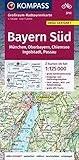 KOMPASS Großraum-Radtourenkarte 3712 Bayern Süd, Oberbayern, Chiemsee, Ingolstadt, Passau, München, 1:125.000: 2 Karten im Set, reiß- und wetterfest, ... (KOMPASS Großraum Fahrradkarte, Band 3712)