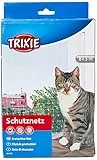 TRIXIE Schutznetz für Katzen – strapazierfähig, UV-beständig & transparent – Maschenweite 3 × 3 cm – für Balkon, Terrasse & Fenster inkl. Befestigungsmaterial – 8 × 3 m