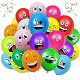 20/50/100/200 Stück Emotion Serie Latex Luftballons, 12 Zoll luftballon smiley, Lustig Luftballons für Verschiedene Miene Laune, Emotion luftballon für Geburtstag Party Deko Kinder Jungen (20)