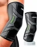 NativoDex Ellenbogenbandage – Kompressionsbandage für Ellenbogen, Bandage für Tennisarm, Golferarm, Sehnenentzündung, Arthrose, Sport - Armbandage Herren und Damen (Grün, L)