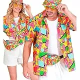 W WIDMANN MILANO Party Fashion - 80er Jahre Funky Fashion Hemd, Party Outfit, Shirt, Oberteil, Faschingskostüme