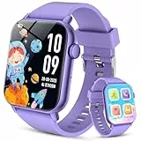 taopodo 1,8' Smartwatch Kinder, IP68 Schrittzähler Kinder, Kids Smartwatch mit Herzfrequenz, Schlafmonitor, 24 Stunden Aktivitätsfolgung Kinderuhr Mädchen für iOS und Android, Violett