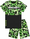 Minecraft Pyjamas Jungen Long OR Short Bottom Optionen Kids Gamer PJs 10-11 Jahre