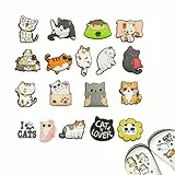 18 Stück Schuhe Charm, Cartoon Katze Schuh Charms Niedliche Schuh Dekoration Shoe Schuhanstecker Crocs Anstecker Cartoon Schuh Dekoration für Schuhe DIY Dekorationen Partys Geschenk