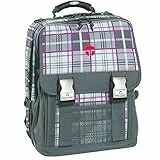 Take it Easy Actionbags Schulrucksack London 40 cm Kilt grau/lila