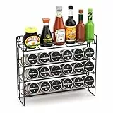 Priksia Gewürzregal Stehend & Wand - Gewürz Organizer - Gewürzregale Spice Rack Organizer für Küchen, Schrank, Speisekammer, Arbeitsplatte