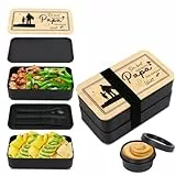 OuMaiFeng Japanische Lunchbox Erwachsene,1400ml Brotdose Kinder mit Fächern Bento Box,Meal Prep Boxen,Weihnachten Geschenk für Papa,Ideal für die Arbeit,Schule und Unterwegs Brotdose