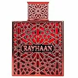 Rayhaan Crimson Eau de Parfum 100ml - Herrenparfum Warm, Würzig & Elegant | Mit Noten von Zimt, Kardamom, Patchouli & Vanille | Langanhaltender Herrenduft mit Kajal Sticker