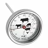 MAURER TFA Dostmann Analoges Bratenthermometer, 14.1002.60.90, aus Edelstahl, Fleischthermometer, Backofen/Grill