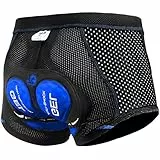 X-TIGER Herren Radunterhose Fahrradhosen mit 5D Sitzpolster Fahrrad MTB Unterwäsche Pro Bike Boxer Größe Kurze Hosen