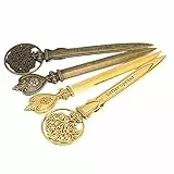 Tnfeeon 4er-Pack Vintage-Brieföffner aus Metall, Ergonomisches Umschlagschneidewerkzeug für Zuhause und Büro, Sicheres und Elegantes Design für Schnelles Öffnen von Briefen