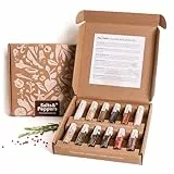 Craftly Geschenkbox Salz & Pfeffer l Gewürzset zum Kochen l 6 Salze & 6 Pfeffersorten - Himalaya, Hawaii, Zitronen-Rosmarin, Tellicherry-Pfeffer & mehr l Geschenkset für Männer & Frauen