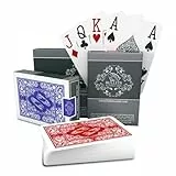 Bullets Playing Cards, 2X 54 Plastik Pokerkarten, Doppelpack, 4 Eckzeichen, Jumbo-Index, inklusive Cut-Card, Wasserfest, Spielkarten