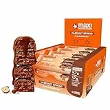 MaxiNutrition Hazelnut Spread Protein Waffle Bar, 25% Eiweiß, 202 kcal, (12 Eiweißriegel x 39g), Ohne Zuckerzusatz