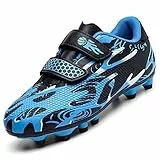 Unitysow Fußballschuhe Jungen Professionelle Fussballschuhe Kinder Athletics Trainingsschuhe Sportschuhe Mädchen Outdoor Spikes Football Schuhe,Blau,Gr.34