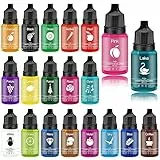 Lebensmittelfarbe - 20 Farben x 10ml Flüssige Lebensmittel Farben für Kuchen, Backen, Kekse, Macaron - Zuckerfrei Konzentrierte Farbe Food Coloring für Tortendeko, Getränken, Osterei, DIY Slime