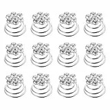Frcolor 12 Stück Strass Haarspiralen Curlies für DIY Braut Haarschmuck