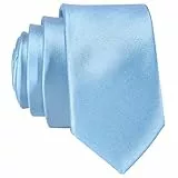 DonDon schmale hellblaue Krawatte 5 cm