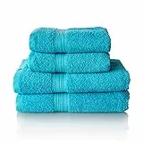 Glart Premium Frottier Handtuch Set, Frotteeserie in 6 Farben und 5 Größen, Farbe: TÜRKIS,2X Duschtücher 70x140 cm und 2X Handtücher 50x100 cm