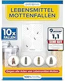 Patronus Lebensmittelmotten-Falle [10 Stück Vorteilspack] - Mottenfalle gegen Lebensmittel-Motten mit maximaler Lockwirkung - Pheromonfalle mit Hochleistungs-Leim zur Befallsermittlung