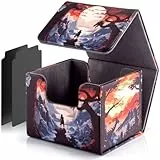 JoyHood Deck Box für YGO Karten mit 2 Premium Kartentrenner, Fasst 110+ Einzeln Karten Sammelkarten Box, Kartenbox Kompatibel mit TCG/OCG/MTG Karten(Suche des Kriegers)