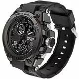 findtime Herren Militär Uhr Digital Sportuhr Outdoor Chronograph Analog Armbanduhr Stoppuhr 3 ATM Wasserdicht Tactical Watch Wecker Kalender Datum Uhren Männer