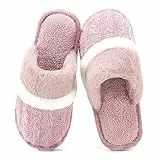 GOEWY Hausschuhe Damen Herren Winter - Flauschige Pantoffeln mit Memory Foam, Wärmende & Rutschfeste Hausschuhe für Kalte Tage Bequeme Elegantes-Slide als stylisches Geschenk(Rosa,38/39EU)