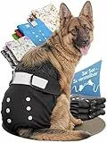 HUND IST KÖNIG Hundewindeln für Hündinnen (3 Stück) - Hochabsorbierende Läufigkeitshose für Hündinnen mit 3-Fach Justierung - Umweltfreundliche Hunde Windeln, Hundehöschen Läufigkeit & Inkontinenz