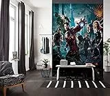 Komar Marvel Fototapete Avengers Movie Poster - Größe 184 x 254 cm, 4 Teile, bunt - Tapete, Kinderzimmer, Jugendzimmer, Tony Shark