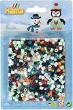 Hama Perlen 4109 Kleines Set Winter mit ca. 450 bunten Midi Bügelperlen mit Durchmesser 5 mm, Stiftplatte und Motivvorlage, inkl. Bügelpapier, kreativer Bastelspaß für Groß und Klein
