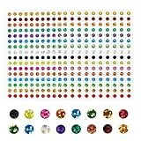 simarro 3520 Stück Glitzer Kreis Dot Aufkleber, 6mm Punkt Aufkleber Kinder Belohnungssticker Farbige Etiketten Laser Bunte Klebepunkte für Scrapbooking Hervorgehobene Markierungen DIY Basteln