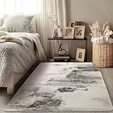 Safunion Teppich Wohnzimmer Großer Moderner Abstrakter Teppiche KurzFlor Weicher Carpet für Schlafzimmer(Abstraktes Braun/Multi, 80 x 120 cm)