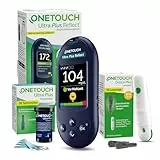 OneTouch Ultra Plus Reflect® Blutzuckermessgerät Set – Starterset Diabetes mg/dL – Inkl. 40 Teststreifen & 40 Lanzetten – Präzise Messung, einfache Anwendung – Stiftung Warentest SEHR GUT (1,5)