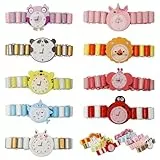 Keboyoe 9 StüCk Holz Armbanduhren Uhr Spielzeug Simulation Armbanduhren Niedliche Cartoon HöLzerne Uhren Spielzeug Simulation Armbanduhr Holz Armbanduhrens Spielzeugs Für Die Schule Kinderspielparty