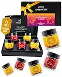 Hallingers Genuss Manufaktur Tee Geschenk-Set - 5 Sorten premium loser Tee Probierset in edler Geschenkbox mit Rezept-Booklet 'Früchtekorb', Geschenkidee für Frauen Männer