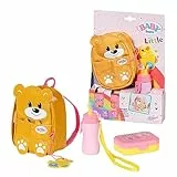 BABY born Zapf Creation 834961 Kindergarten Rucksack Set 36 cm-gelber Puppenrucksack in Bärenform mit Lunchbox und Trinkflasche, Gelb