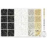 lafomukea 2820 Stück Perlen für Armbänder, Armbänder Selber Machen, DIY Schmuckherstellungs Kit, Perlen Set für Ohrringen, Halsketten und Armbändern