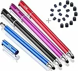 B & D 4 Stück Eingabestift Stylus Touch Pen für Apple iPad,iPhone,Tablet,Samsung (Schwarz/Blau/Violett/Rot)