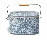 Prym 612656 Nähkorb L oval Woodland, Blau