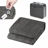 Laneetal Vorzeltteppich 250x400cm, Campingteppich Outdoor mit Heringe Campingmatte, Zeltunterlage,Outdoor Teppich für Wohnmobil, Zeltteppich mit ösen Tragetasche aus HDPE 280 g/㎡, Zeltböden,Anthrazit
