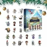 Adventure Adventt Kalender 2025-24 Tage, 2D Acryl Weihnachten Countdown, Fantasy Christmas Advent, 24 Stück 2D Acryl Adventure Charaktere und hängende Ornamente für Baum, Jungen, Mädchen, Studenten