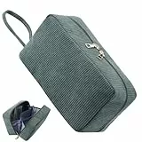 Jiliyote Kulturbeutel Damen Cord Kulturtasche Reise Kosmetiktasche Damen aus Kord Make-up Tasche Damen Waschtasche Cord Cosmetic Bag für Mädchen Travel Damen