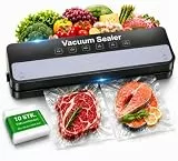 Raycial Vakuumierer, Vakuumiergerät mit Vakuumierbeuteln, All-in-1 Vakuumierer für Trockene, Feuchte, Frische, Folienschweißgerät für Lebensmittel, Kompaktes, Vollautomatisches Versiegelungsgerät