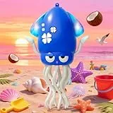 SWTOIPIG Interaktives Krakenspielzeug,Tanzender Kraken mit LED-Beleuchtung,Musik,intelligenter Hindernisvermeidung und Angelrute,Babyspielzeug für die Bauchlage,Musikspielzeug für Baby (Blau)