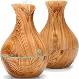 Retoo Aroma Diffuser, Ultraschall Aromatherapie mit mit Farben Licht LED, Beleuchtung, Luftbefeuchter 150 ml, Elektrisch Öle Diffusor, Duftöl, Aroma Ätherische Öle, Duftlampe für Zuhause Büro, Holz