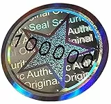 98 Stk - 3D Hologramm-Siegel 20mm silber glänzend - Sicherheitssiegel, Qualitätssiegel, Garantiesiegel, Sicherheitsetiketten, Etikett selbstklebend, Antifake Security